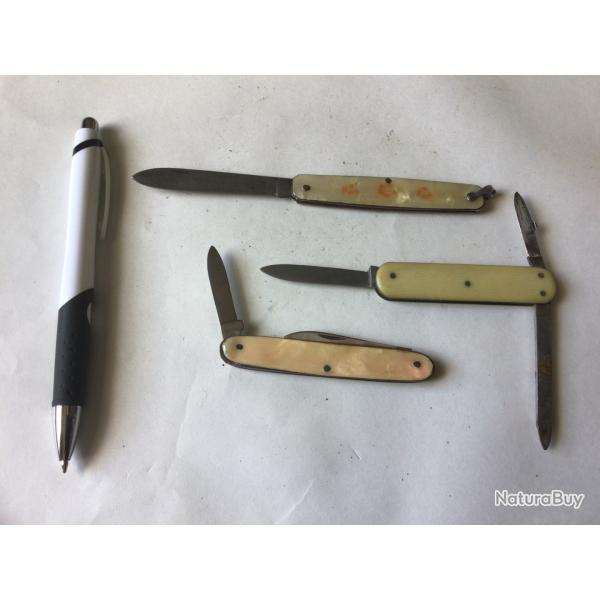 VENDU PAR LE-CUIRASSIER LOT N�9 DE 3 COUTEAUX MINIATURE