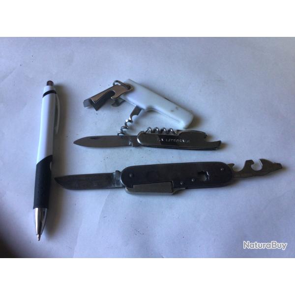 VENDU PAR LE-CUIRASSIER LOT N� 2 DE 3 COUTEAUX MINIATURE ET PUBLICITAIRE