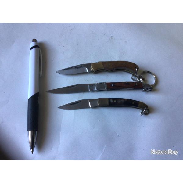 VENDU PAR LE-CUIRASSIER LOT N� 3 DE 3 COUTEAUX MINIATURE