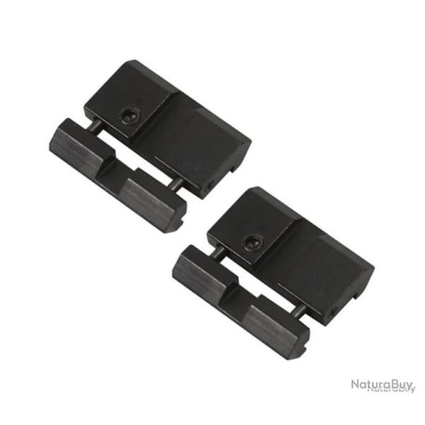 2 CONVERTISSEURS RAIL PICATINNY 11mm VERS 20mm - LIVRAISON GRATUITE