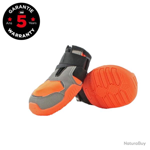 Chaussures pour chien PAD N'PROTECT POLAR KHAN Orange taille 64mm I-DOG marque Franaise