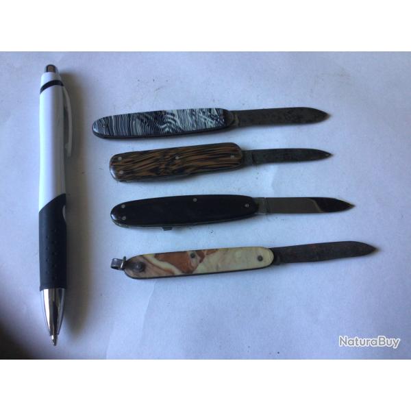 VENDU PAR LE-CUIRASSIER LOT N� 1 DE 4 COUTEAUX MINIATURE