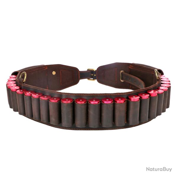 Support de ceinture en cuir, 25 cartouches avec poche 39  47 pouces