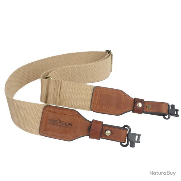 Tourbon-Sangle de ceinture de fusil en cuir avec merillons