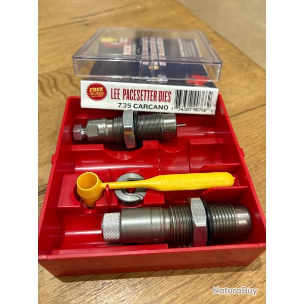 JEU D'OUTILS LEE  3 OUTILS CALIBRE 7.35 CARCANO ref 90766 avec shell holder