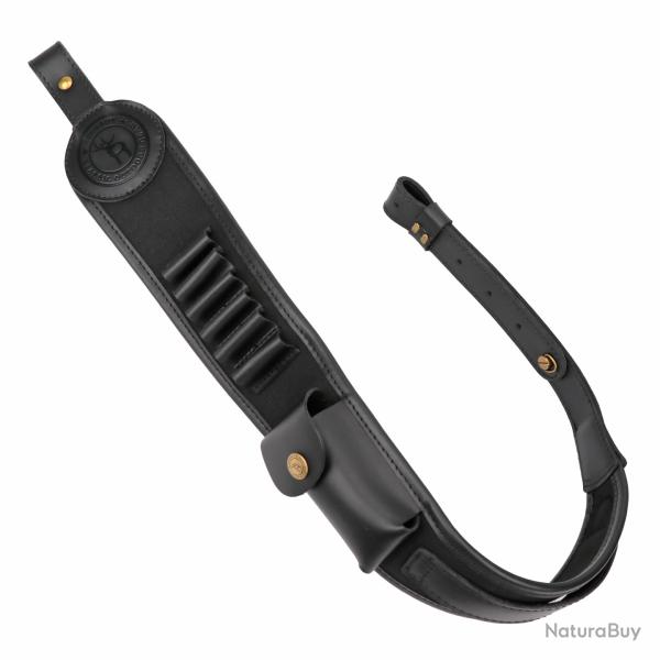 Tourbon-charpe pour fusil en toile et cuir avec cartouches  balles. LIVRAISON GRATUITE