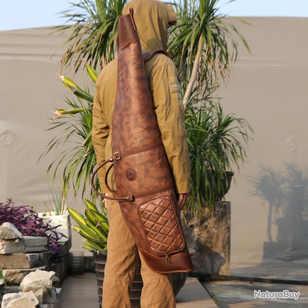 Tourbon-Tourbon- Sac de transport pour fusil en cuir PU 123 cm.