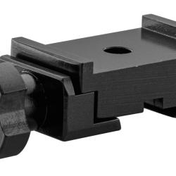 Pied aluminium monobloc &agrave; rail de 11mm pour compensateur. - Pied alu monobloc