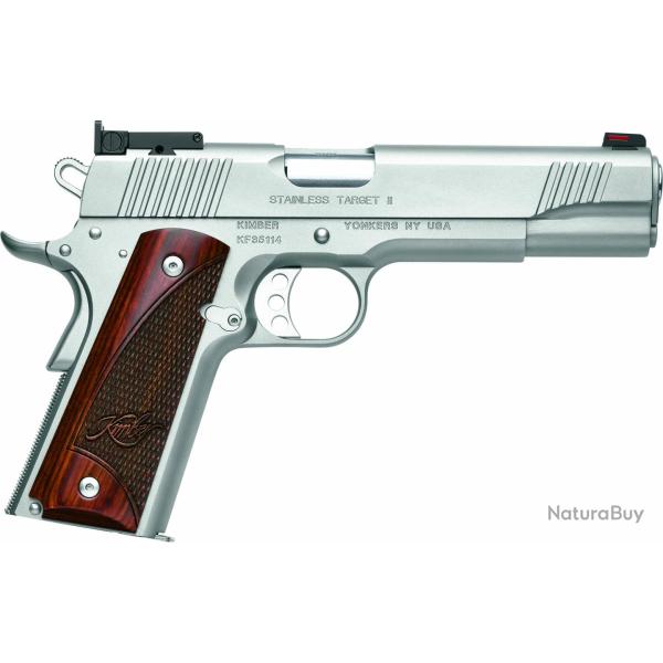 PISTOLET SEMI-AUTOMATIQUE KIMBER 1911 STAINLESS TARGET 2 .45 ACP