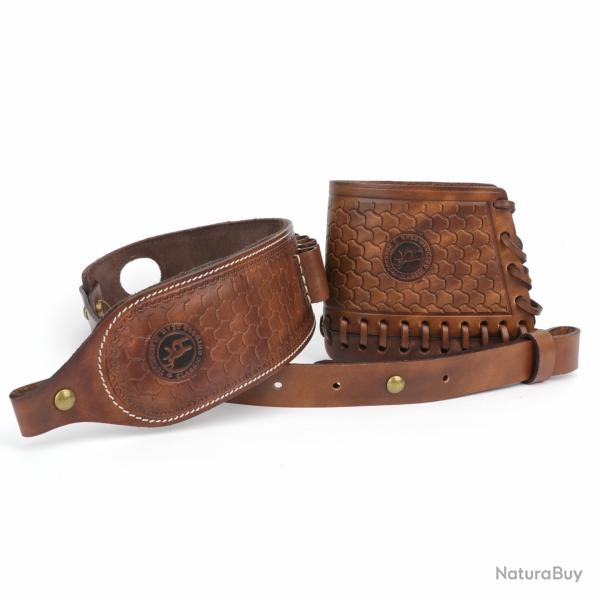 Tourbon-Coussinets de recul en cuir pour fusil