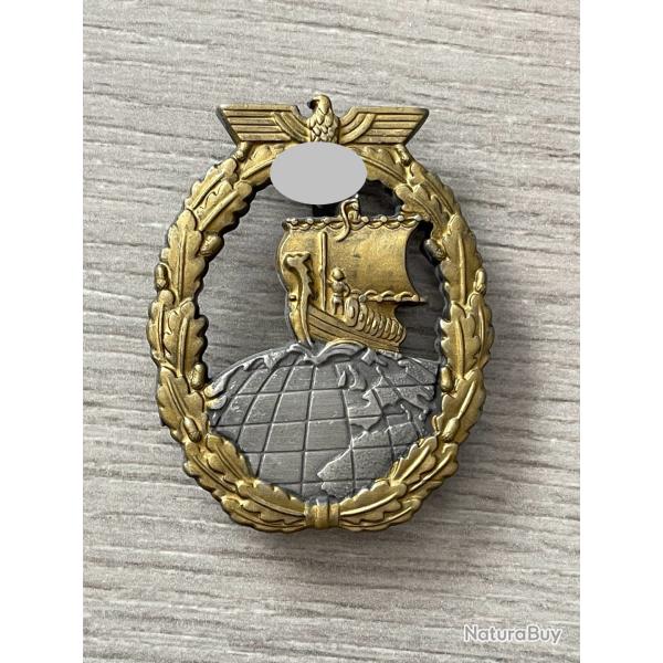 un insigne allemand de croiseurs auxiliaires ww2