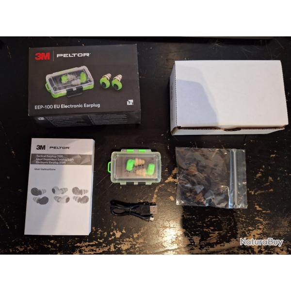 Bouchons anti-bruit 3M Peltor EEP-100 EU - Vert