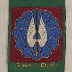 Insigne tissu de la 25&egrave;me Division Parachutiste ann&eacute;es 50/60