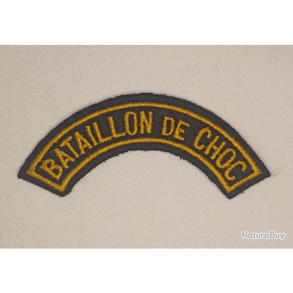 Insigne tissu banane Bataillon de Choc vintage 50/60