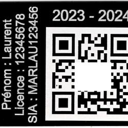 FFT! - Porte cl&eacute; TAG militaire Licence de tir en aluminium grav&eacute; au laser (Recto)