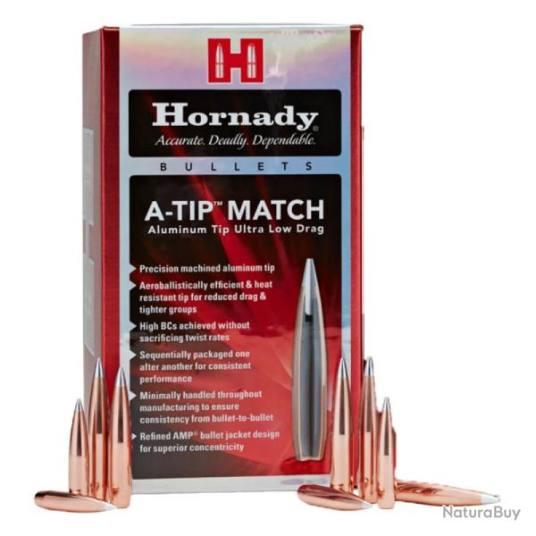 Hornady - Boite de 100 Projectiles A-Tip Match .338 300 grs  - 33389
