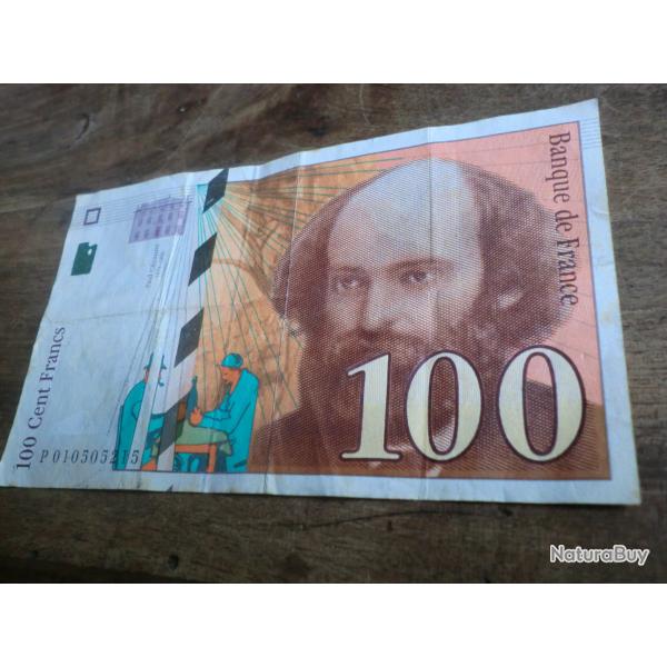 billet cent francs  paul c�zanne  / P.010505215 / 1997