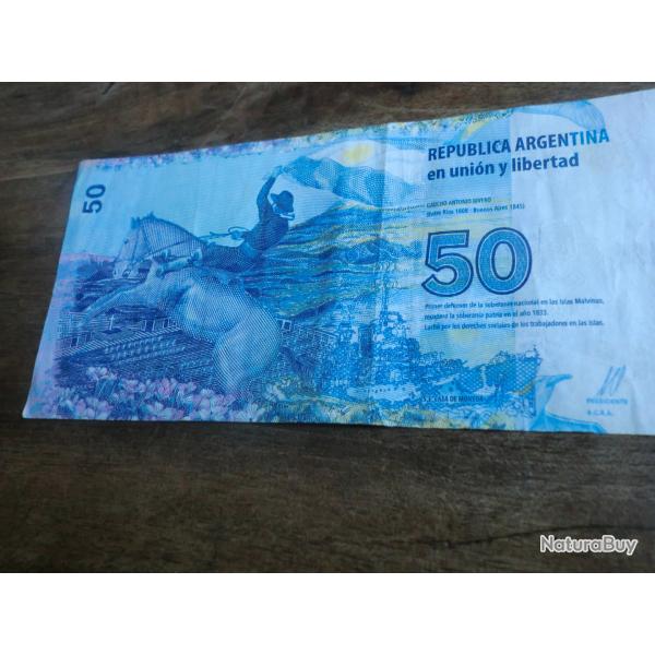 billet r�publica argentina  cincuenta pesos  / 68594545 A