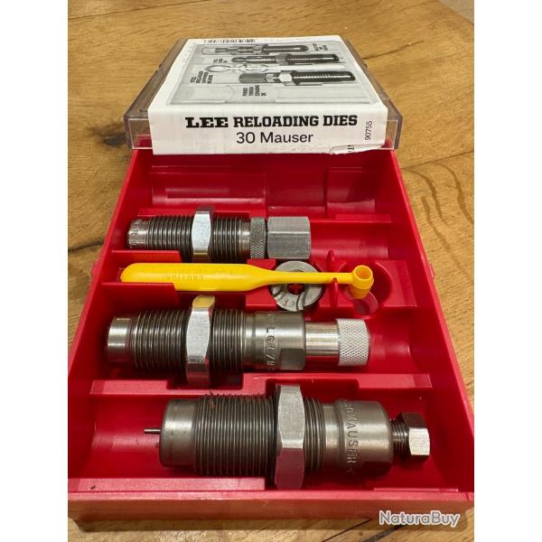 Jeux d'outils (3) Lee Precision Calibre 30 mauser (90775) + shell holder