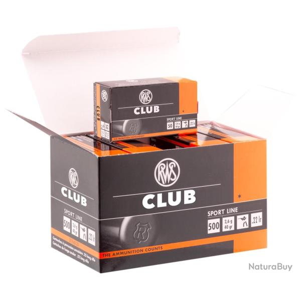 Cartouches .22 LR RWS Club - RWS Club x500