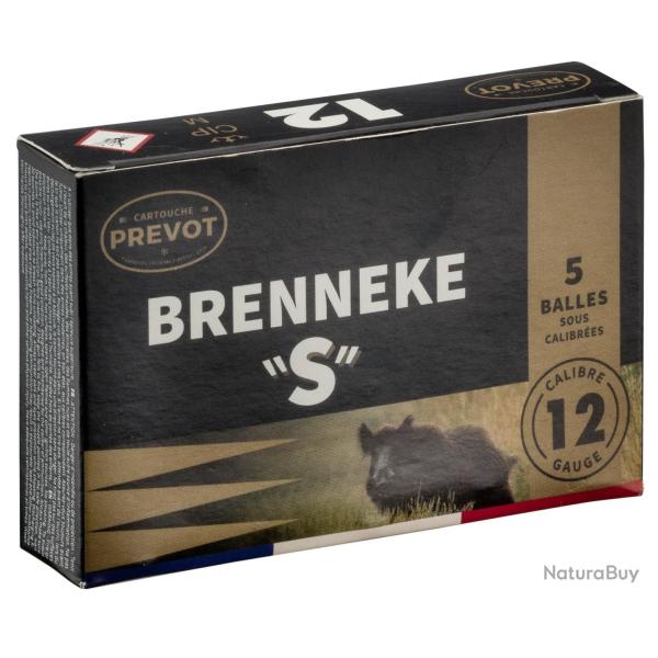 Cartouche Prevot � balle Brenneke 'S' magnum - Cal. 12/76