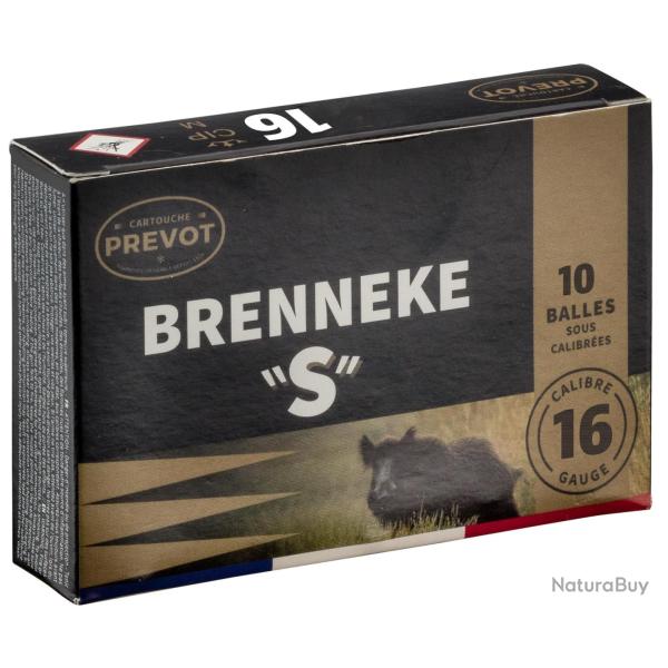 Cartouches Prevot � balle Brenneke-S - Cal. 16/67 - BRENNEKE S Cal.16-67