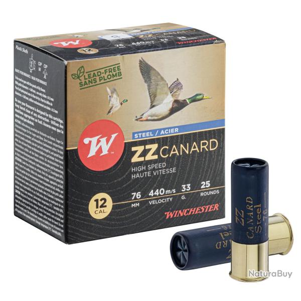Cartouches Winchester HP ZZ Canard Acier Cal. 12 76