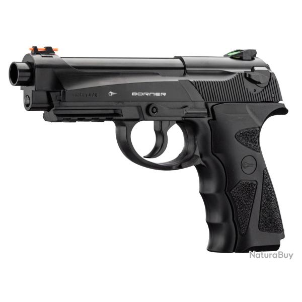 Pistolet CO2 culasse fixe BORNER SPORT 306M Cal. 4.5mm BB's
