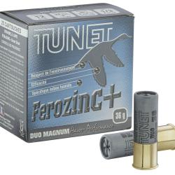 Cartouches de chasse Hautes Performances Tunet Ferozinc+ Duo-Magnum 12/76 36g Acier num&eacute;ro 1/3 - Tun
