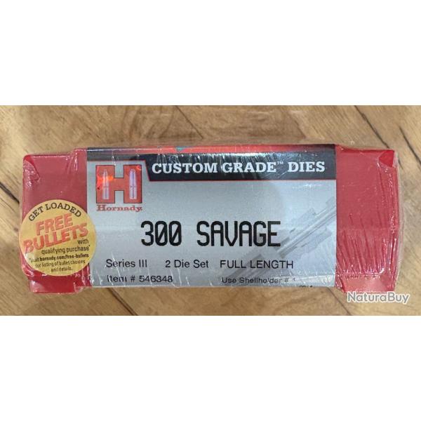 Jeu de 2 outils Hornady 300 savage ref 546348 neuf custom grade die