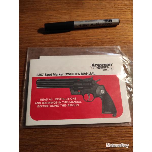 Ancienne plaquette notice utilisation publicit  Crosman Air Guns 3357 Spot Marker