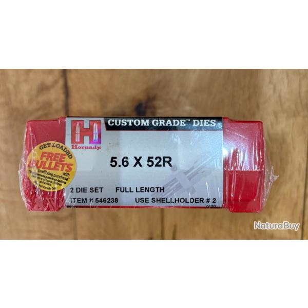 Jeu de 2 outils Hornady 5.6X54R  ref 546238 neuf custom grade die