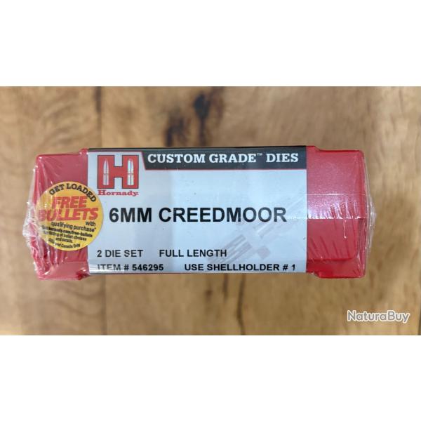 Jeu de 2 outils Hornady 22 CREEDMOOR ref 546217 neuf custom grade die