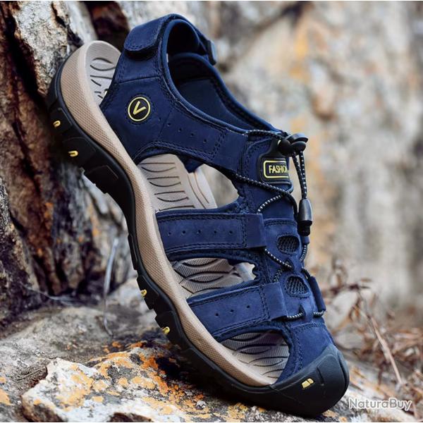 ENCHERE Sandale en CUIR Coloris et pointure au choix du 38 au 48......