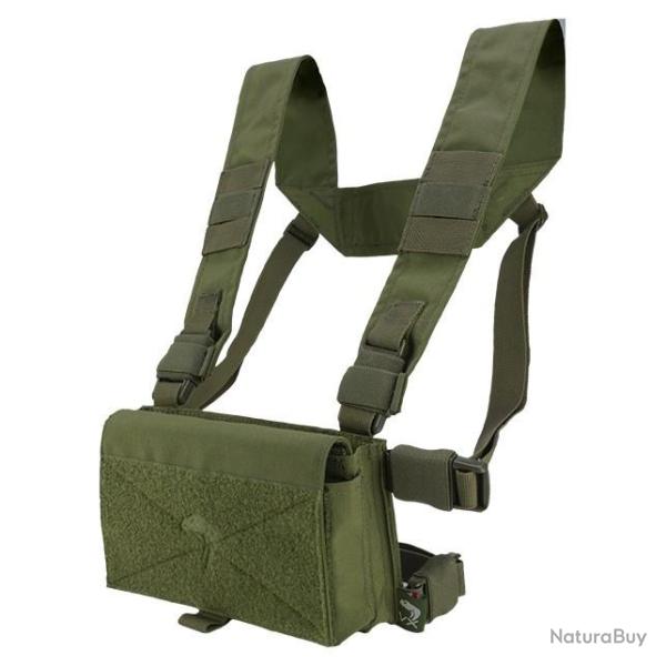 CHEST RIG VIPER DOUBLE COMPARTIMENT VELCRO VERT