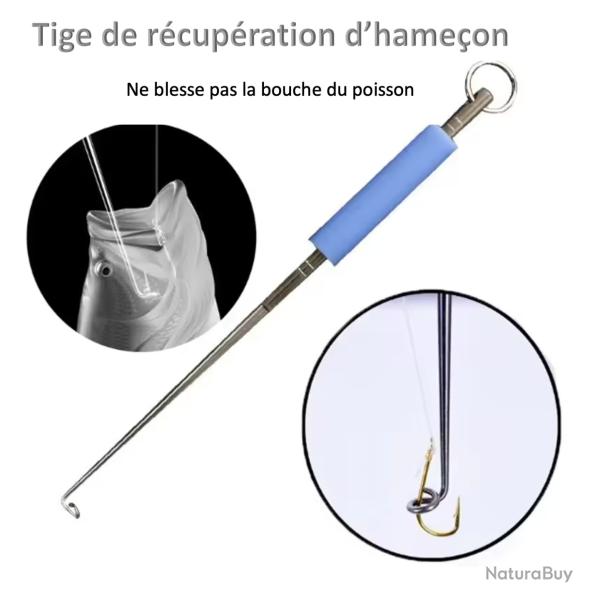 Extracteur d'hame�on de p�che en acier inoxydable, 2 pi�ces,