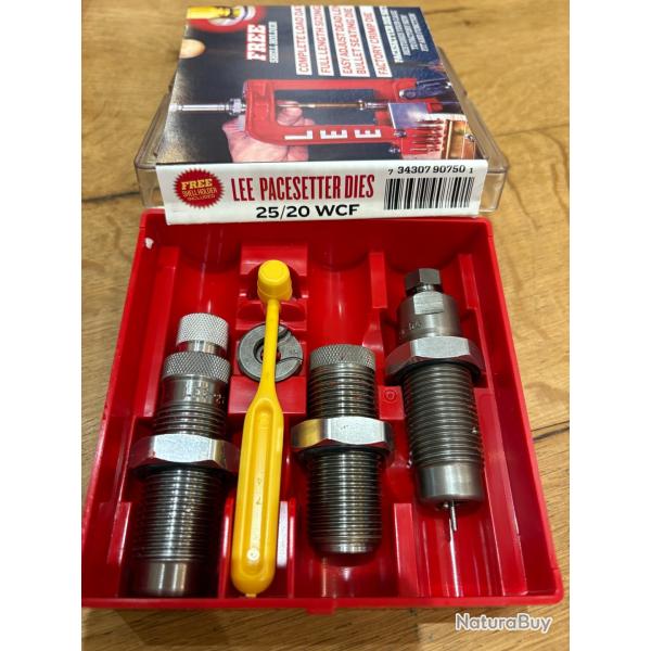 JEU D'OUTILS LEE 3 OUTILS 25/20 WCF REF 90750  avec shell holder 25/20 WINCHERTER