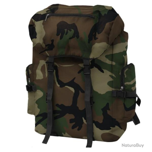 Sac � dos camouflage 65 L en polyester 600D style militaire outdoor homme