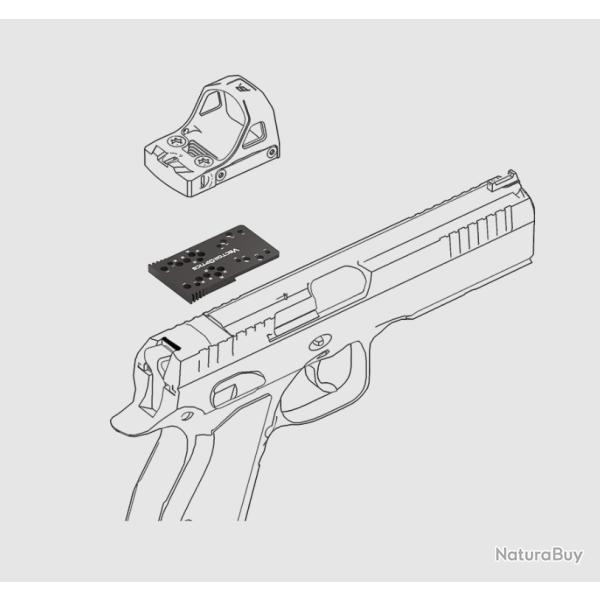 Embase Red Dot CZ 75 SP01 - RMS / RMSC / RMR / SRO / DOCTER / NOBLEX / C-MORE - SKX INDUSTRIES