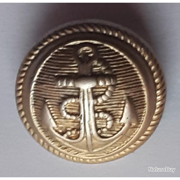Bouton uniforme Militaire marine, ancre dans ovale