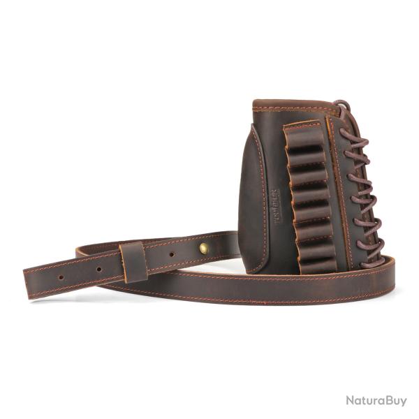 Couverture de crosse de fusil en cuir rglable