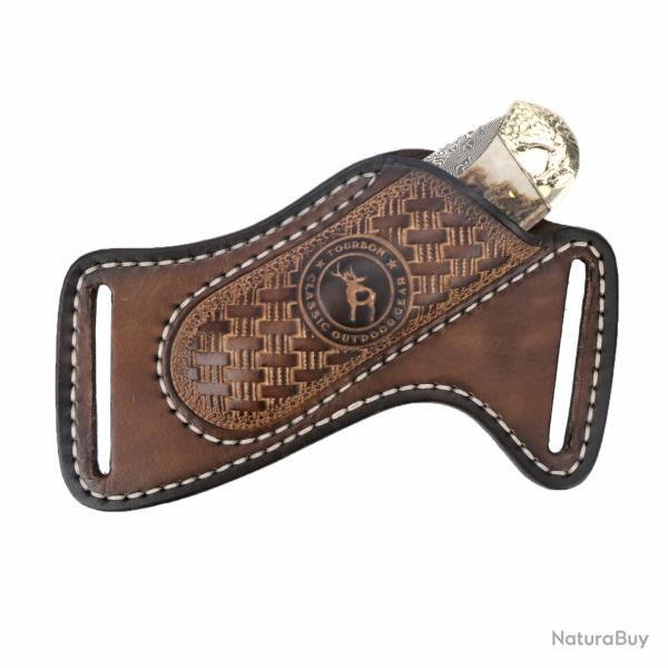 Tourbon-Gaine de couteau en cuir faite  la main LIVRAISON GRATUITE