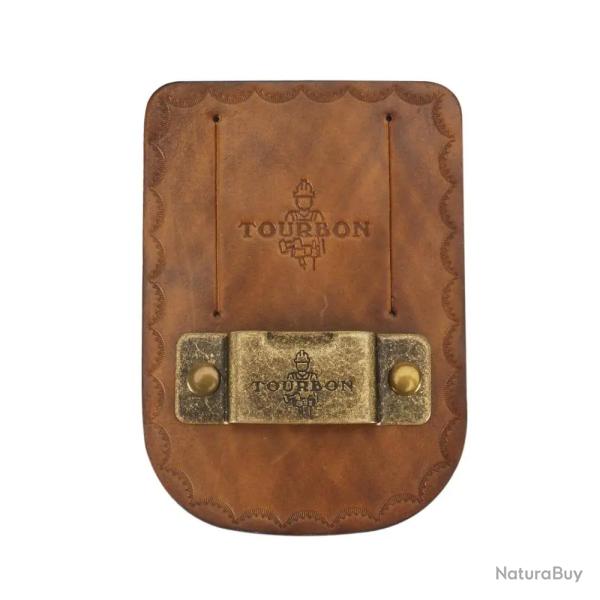 Tourbon-Support de ruban  mesurer en cuir vritable de qualit suprieure