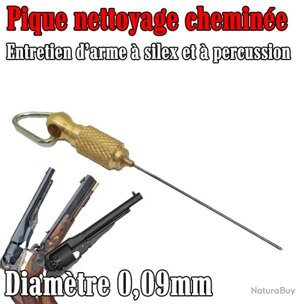 Outil nettoyage chemin�e, aiguille d�bouche lumi�re pour arme � poudre noire