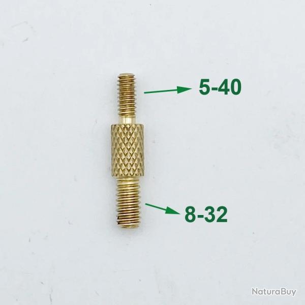 adaptateur double male pour baguette de nettoyage - 8-32 vers 5-40