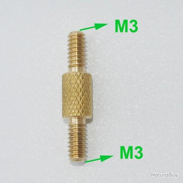 adaptateur double male pour baguette de nettoyage - M3 vers M3