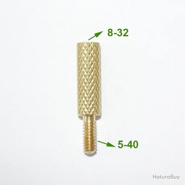adaptateur pour baguette de nettoyage - 5-40 male vers 8-32 femelle
