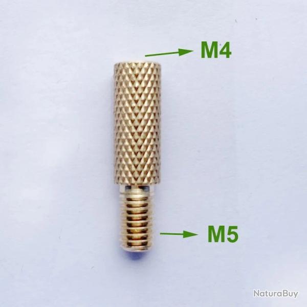 adaptateur pour baguette de nettoyage - M5 male vers M4 femelle