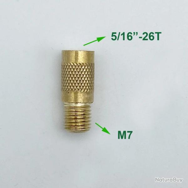 adaptateur pour baguette de nettoyage - M7 male vers 5/16"-26T femelle
