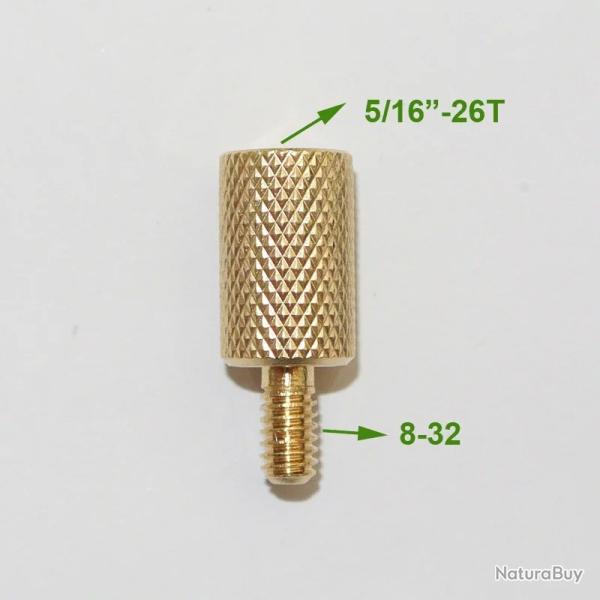 adaptateur pour baguette de nettoyage - 8-32 male vers 5/16"-26T femelle